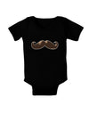 Big Brown Mustache Baby Bodysuit Dark-Baby Romper-TooLoud-Black-06-Months-Davson Sales