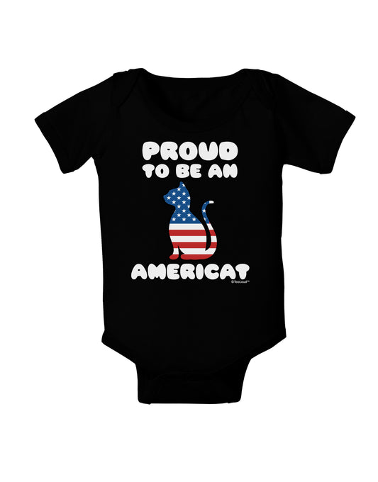 Proud to Be an Americat Baby Bodysuit Dark by TooLoud-Baby Romper-TooLoud-Black-06-Months-Davson Sales