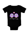 Owl Always Love You - Purple Owls Baby Bodysuit Dark by TooLoud-Baby Romper-TooLoud-Black-06-Months-Davson Sales