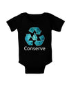 Water Conservation Text Baby Bodysuit Dark by TooLoud-Baby Romper-TooLoud-Black-06-Months-Davson Sales