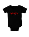 Couples Pixel Heart Life Bar - Left Baby Bodysuit Dark by TooLoud-Baby Romper-TooLoud-Black-06-Months-Davson Sales