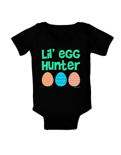 Lil' Egg Hunter - Easter - Green Baby Bodysuit Dark by TooLoud-Baby Romper-TooLoud-Black-06-Months-Davson Sales