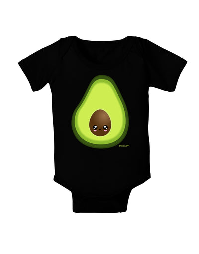 Cute Avocado Design Baby Bodysuit Dark-Baby Romper-TooLoud-Black-06-Months-Davson Sales