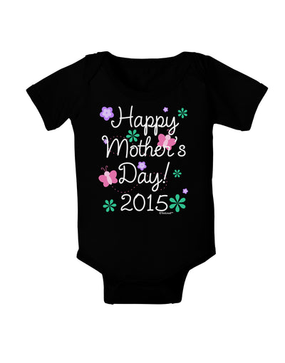 Happy Mother's Day (CURRENT YEAR) Baby Bodysuit Dark by TooLoud-Baby Romper-TooLoud-Black-06-Months-Davson Sales