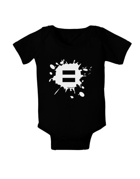 Equal Paint Splatter Baby Bodysuit Dark by TooLoud-Baby Romper-TooLoud-Black-06-Months-Davson Sales