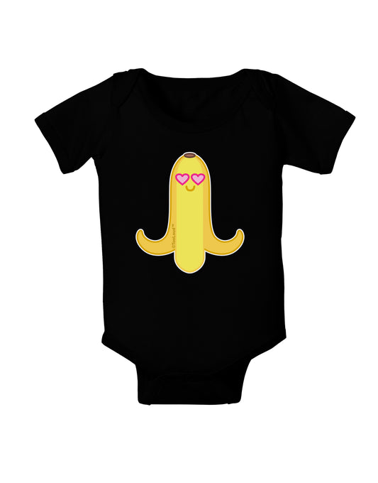Infatuated Banana - Heart Eyes Baby Bodysuit Dark by TooLoud-Baby Romper-TooLoud-Black-06-Months-Davson Sales