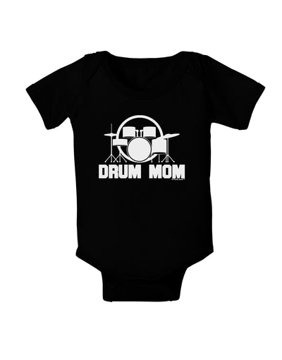 Drum Mom - Mother's Day Design Baby Bodysuit Dark-Baby Romper-TooLoud-Black-06-Months-Davson Sales