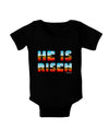 He Is Risen - Easter - Sunrise Letters Baby Bodysuit Dark-Baby Romper-TooLoud-Black-06-Months-Davson Sales