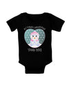 Personalized My First Christmas Snowbaby Girl Baby Bodysuit Dark-Baby Romper-TooLoud-Black-06-Months-Davson Sales