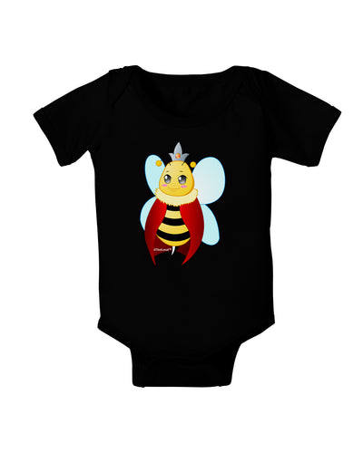 Queen Bee Mothers Day Baby Bodysuit Dark-Baby Romper-TooLoud-Black-06-Months-Davson Sales