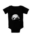 T-Rex and Triceratops Silhouettes Design Baby Bodysuit Dark by TooLoud-Baby Romper-TooLoud-Black-06-Months-Davson Sales