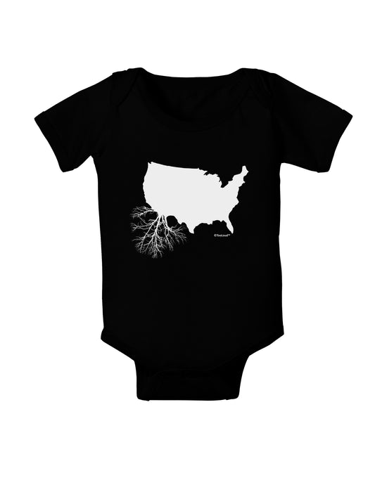 American Roots Design Baby Bodysuit Dark by TooLoud-Baby Romper-TooLoud-Black-06-Months-Davson Sales