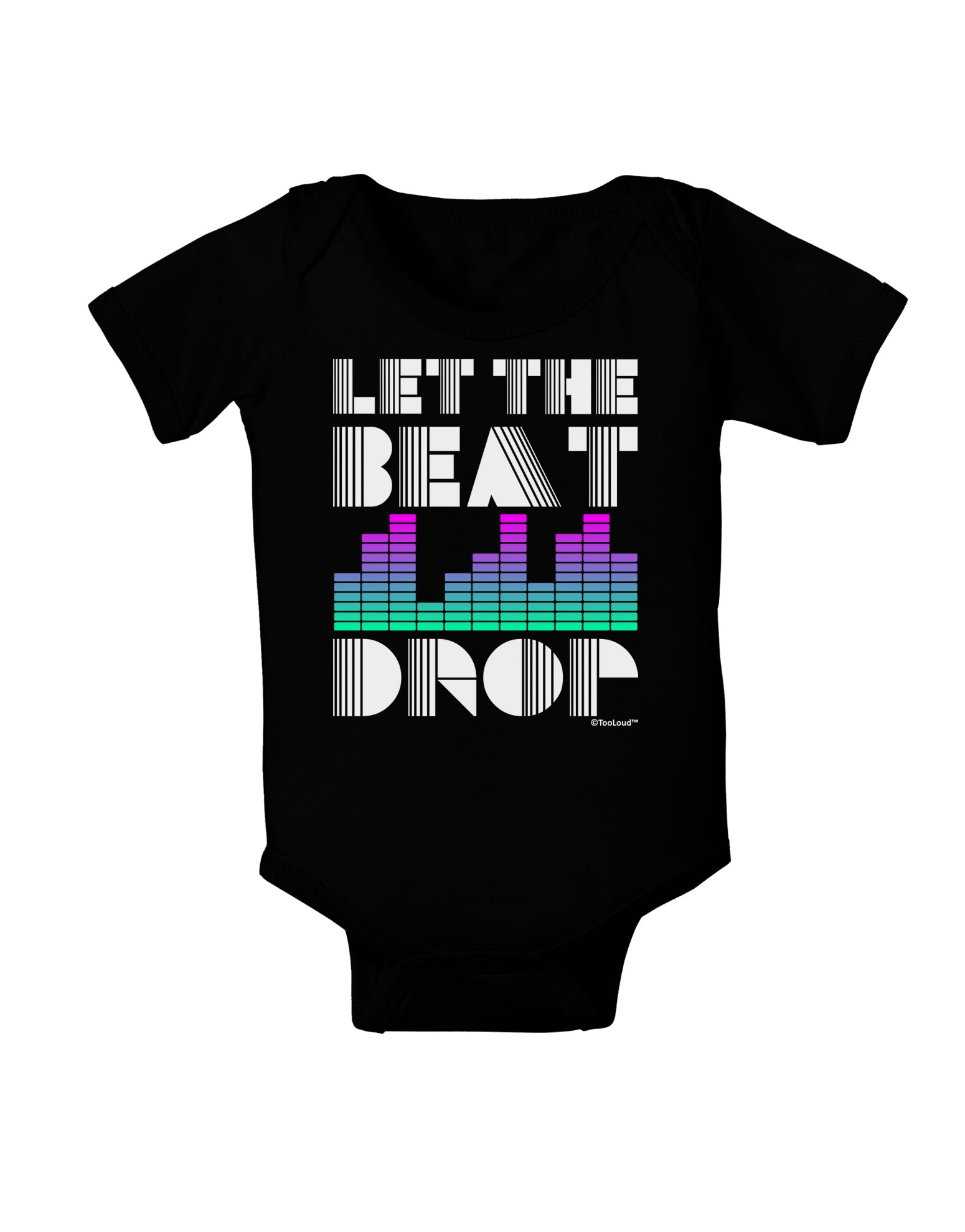 Let the Beat Drop Design Baby Bodysuit Dark by TooLoud-Baby Romper-TooLoud-Black-06-Months-Davson Sales