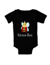 Queen Bee Text Baby Bodysuit Dark-Baby Romper-TooLoud-Black-06-Months-Davson Sales