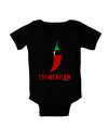 Seventy-Five Percent Mexican Baby Bodysuit Dark-Baby Romper-TooLoud-Black-06-Months-Davson Sales