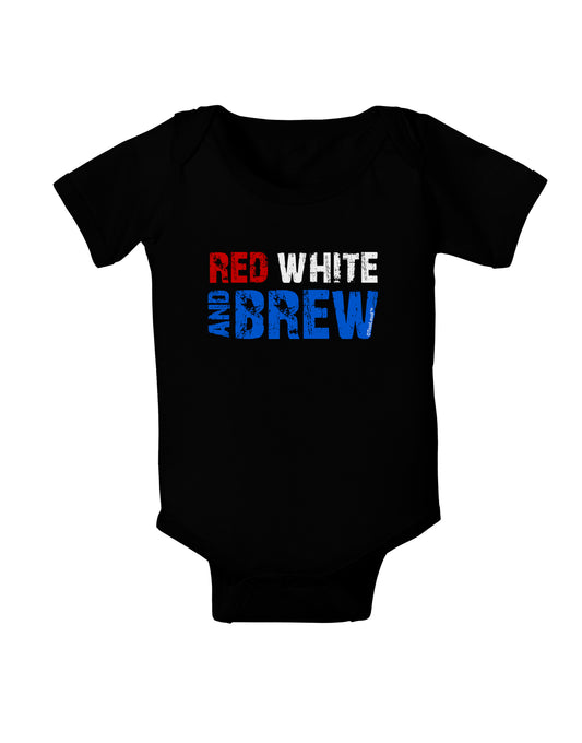 Red White and Brew Color Baby Bodysuit Dark by TooLoud-Baby Romper-TooLoud-Black-06-Months-Davson Sales