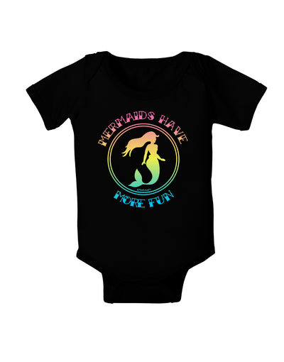 Mermaids Have More Fun - Beachy Colors Baby Bodysuit Dark-Baby Romper-TooLoud-Black-06-Months-Davson Sales