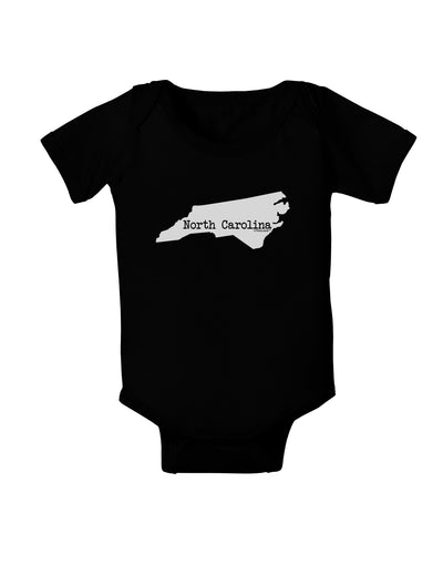 North Carolina - United States Shape Baby Bodysuit Dark by TooLoud-Baby Romper-TooLoud-Black-06-Months-Davson Sales