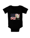 Patriotic USA Flag with Bald Eagle Baby Bodysuit Dark by TooLoud-Baby Romper-TooLoud-Black-06-Months-Davson Sales