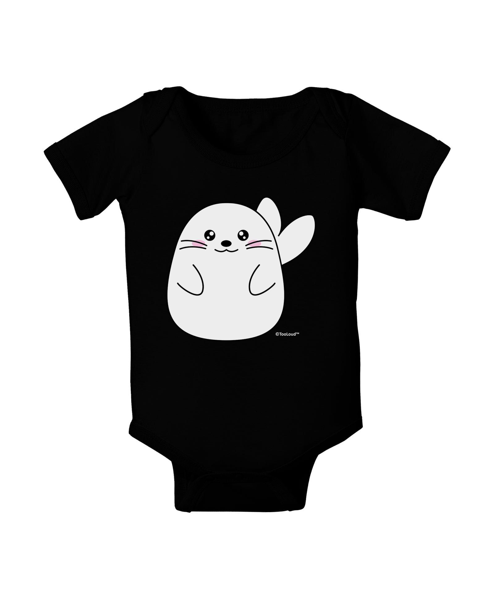 Cute Seal Baby Bodysuit Dark by TooLoud-Baby Romper-TooLoud-Black-06-Months-Davson Sales