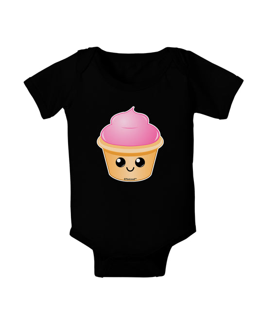 Cute Cupcake Design #2 Baby Bodysuit Dark by TooLoud-Baby Romper-TooLoud-Black-06-Months-Davson Sales