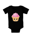 Cute Cupcake Design #2 Baby Bodysuit Dark by TooLoud-Baby Romper-TooLoud-Black-06-Months-Davson Sales