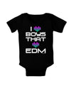 I Heart Boys That Heart EDM Baby Bodysuit Dark-Baby Romper-TooLoud-Black-06-Months-Davson Sales