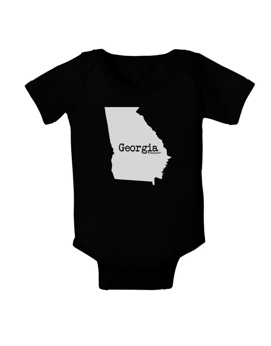 Georgia - United States Shape Baby Bodysuit Dark by TooLoud-Baby Romper-TooLoud-Black-06-Months-Davson Sales