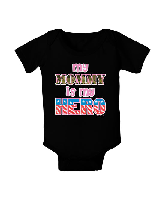 My Mommy is My Hero - Armed Forces - Pink Baby Bodysuit Dark by TooLoud-Baby Romper-TooLoud-Black-06-Months-Davson Sales