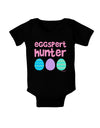TooLoud Eggspert Hunter - Easter - Pink Baby Bodysuit Dark-Baby Romper-TooLoud-Black-06-Months-Davson Sales