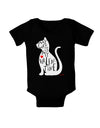 My Cat Is My Valentine Baby Bodysuit Dark by TooLoud-Baby Romper-TooLoud-Black-06-Months-Davson Sales