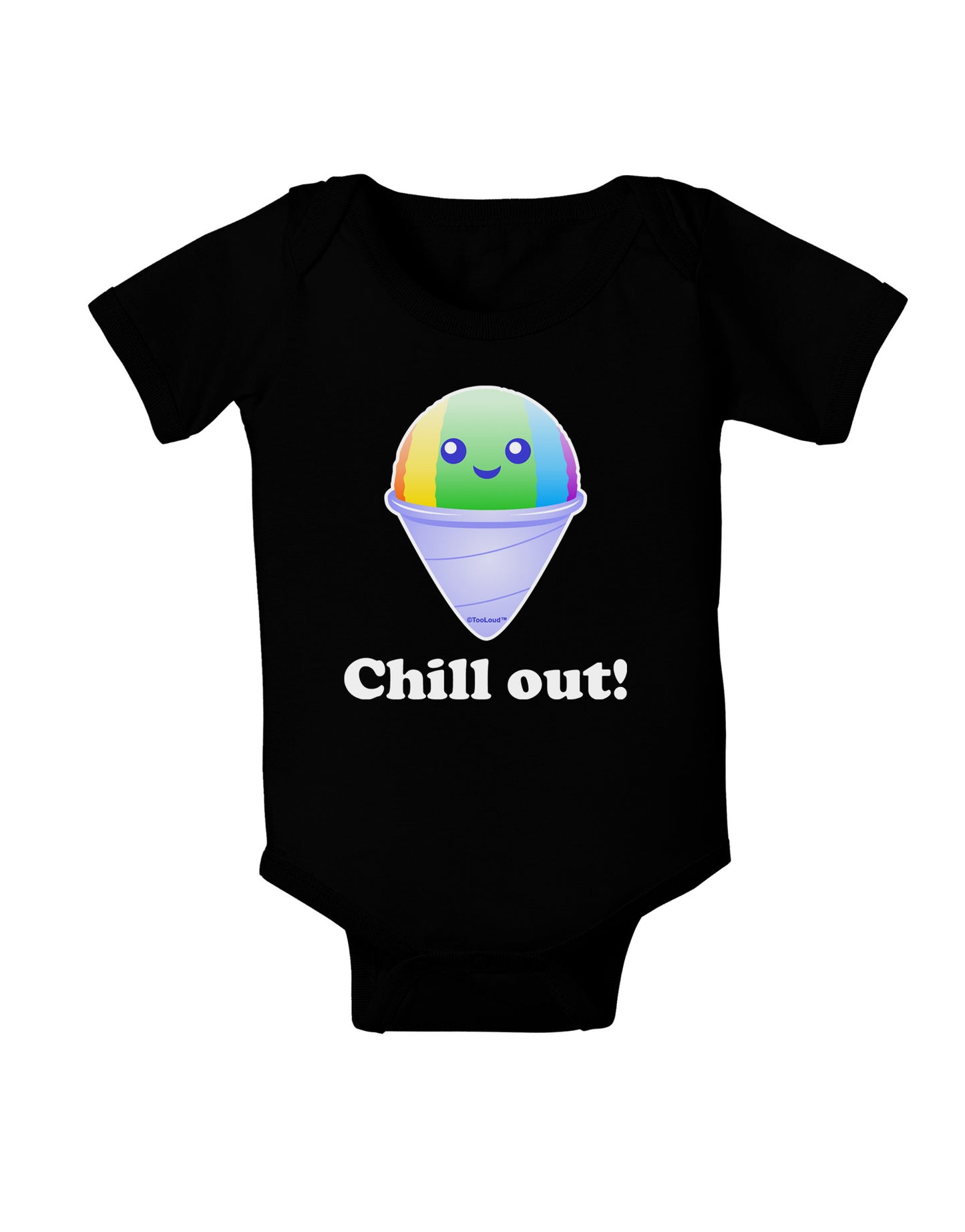 Cute Shaved Ice Chill Out Baby Bodysuit Dark-Baby Romper-TooLoud-Black-06-Months-Davson Sales