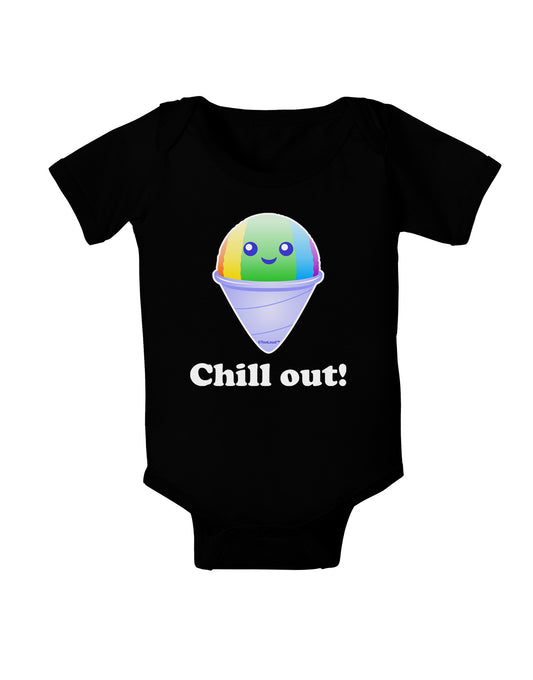 Cute Shaved Ice Chill Out Baby Bodysuit Dark-Baby Romper-TooLoud-Black-06-Months-Davson Sales