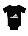 Virginia - United States Shape Baby Bodysuit Dark by TooLoud-Baby Romper-TooLoud-Black-06-Months-Davson Sales