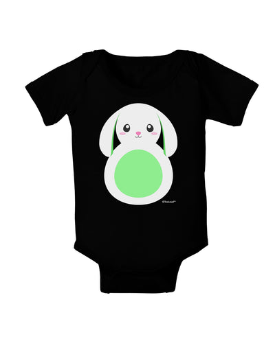 Cute Bunny with Floppy Ears - Green Baby Bodysuit Dark by TooLoud-Baby Romper-TooLoud-Black-06-Months-Davson Sales