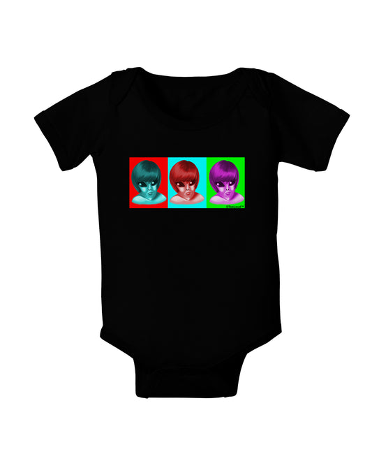 Extraterrestial Pop-art #1 Baby Bodysuit Dark by TooLoud-Baby Romper-TooLoud-Black-06-Months-Davson Sales
