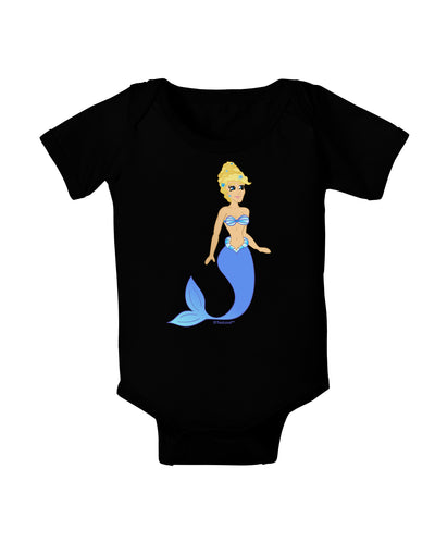 Mermaid Design - Blue Baby Bodysuit Dark-Baby Romper-TooLoud-Black-06-Months-Davson Sales