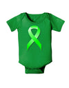 Lyme Disease Awareness Ribbon - Lime Green Baby Bodysuit Dark-Baby Romper-TooLoud-Clover-Green-06-Months-Davson Sales