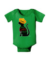 Happy Cinco de Meow - Cinco de Mayo Cat Baby Bodysuit Dark by TooLoud-Baby Romper-TooLoud-Clover-Green-06-Months-Davson Sales