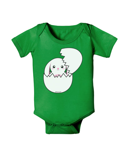 Cute Easter Bunny Hatching Baby Bodysuit Dark by TooLoud-Baby Romper-TooLoud-Clover-Green-06-Months-Davson Sales