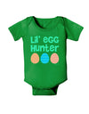 Lil' Egg Hunter - Easter - Green Baby Bodysuit Dark by TooLoud-Baby Romper-TooLoud-Clover-Green-06-Months-Davson Sales