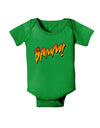 Onomatopoeia BAMM Baby Bodysuit Dark-Baby Romper-TooLoud-Clover-Green-06-Months-Davson Sales