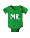 Matching Mr and Mrs Design - Mr Bow Tie Baby Bodysuit Dark by TooLoud-Baby Romper-TooLoud-Clover-Green-06-Months-Davson Sales