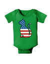 Patriotic Cat Design Baby Bodysuit Dark by TooLoud-Baby Romper-TooLoud-Clover-Green-06-Months-Davson Sales