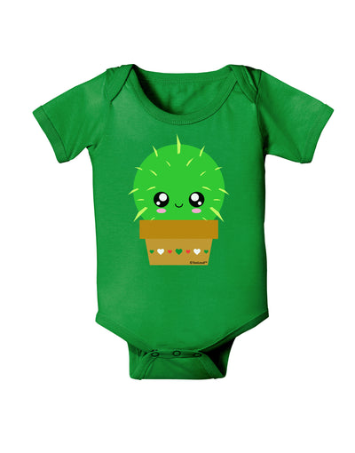 Cute Cactus Design Baby Bodysuit Dark by TooLoud-Baby Romper-TooLoud-Clover-Green-06-Months-Davson Sales