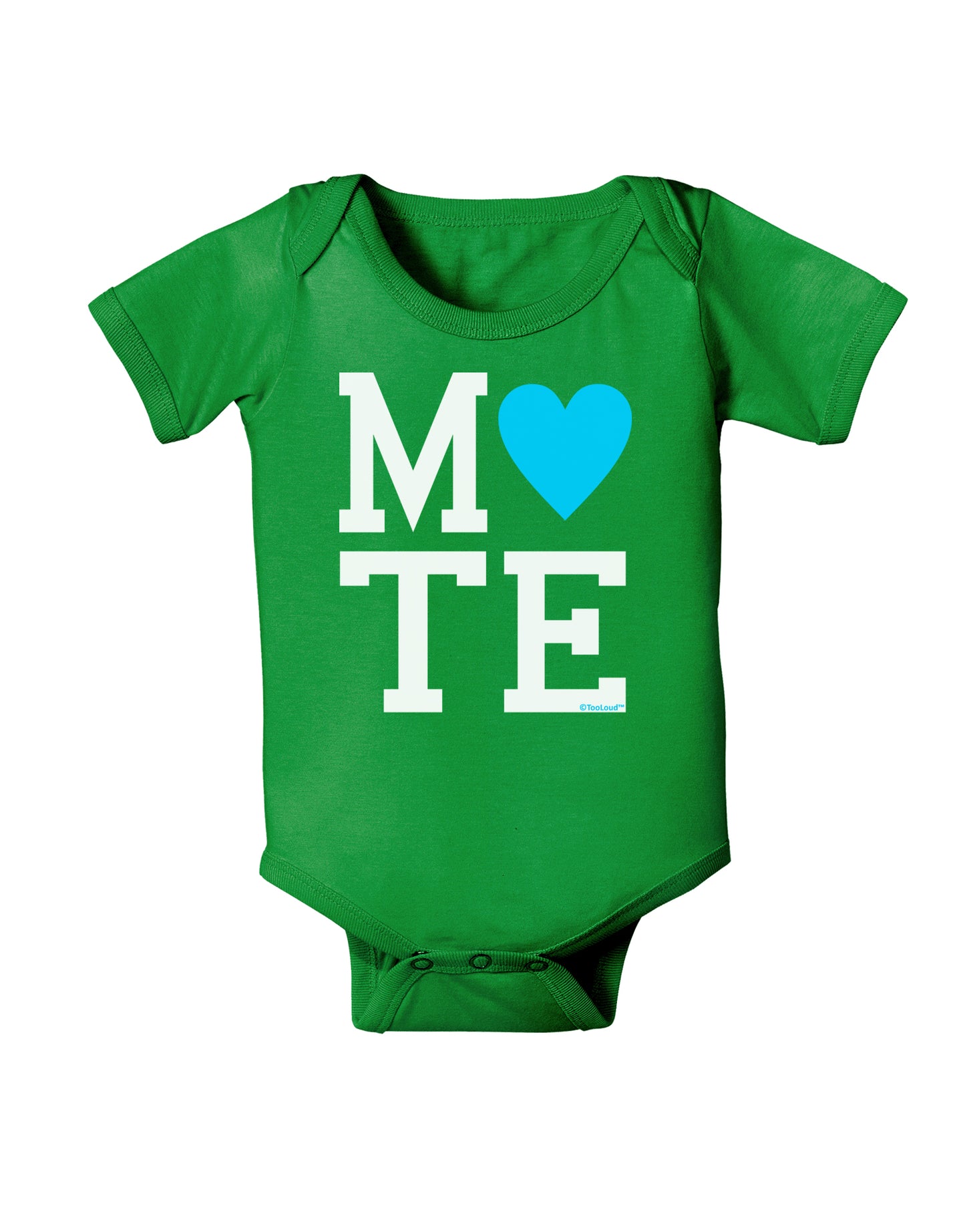 Matching Soulmate Design - Mate - Blue Baby Bodysuit Dark by TooLoud-Baby Romper-TooLoud-Clover-Green-06-Months-Davson Sales