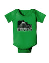 Mexico - Temple No 2 Baby Bodysuit Dark-Baby Romper-TooLoud-Clover-Green-06-Months-Davson Sales