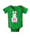 Cute Easter Bunny - Pink Baby Bodysuit Dark by TooLoud-Baby Romper-TooLoud-Clover-Green-06-Months-Davson Sales