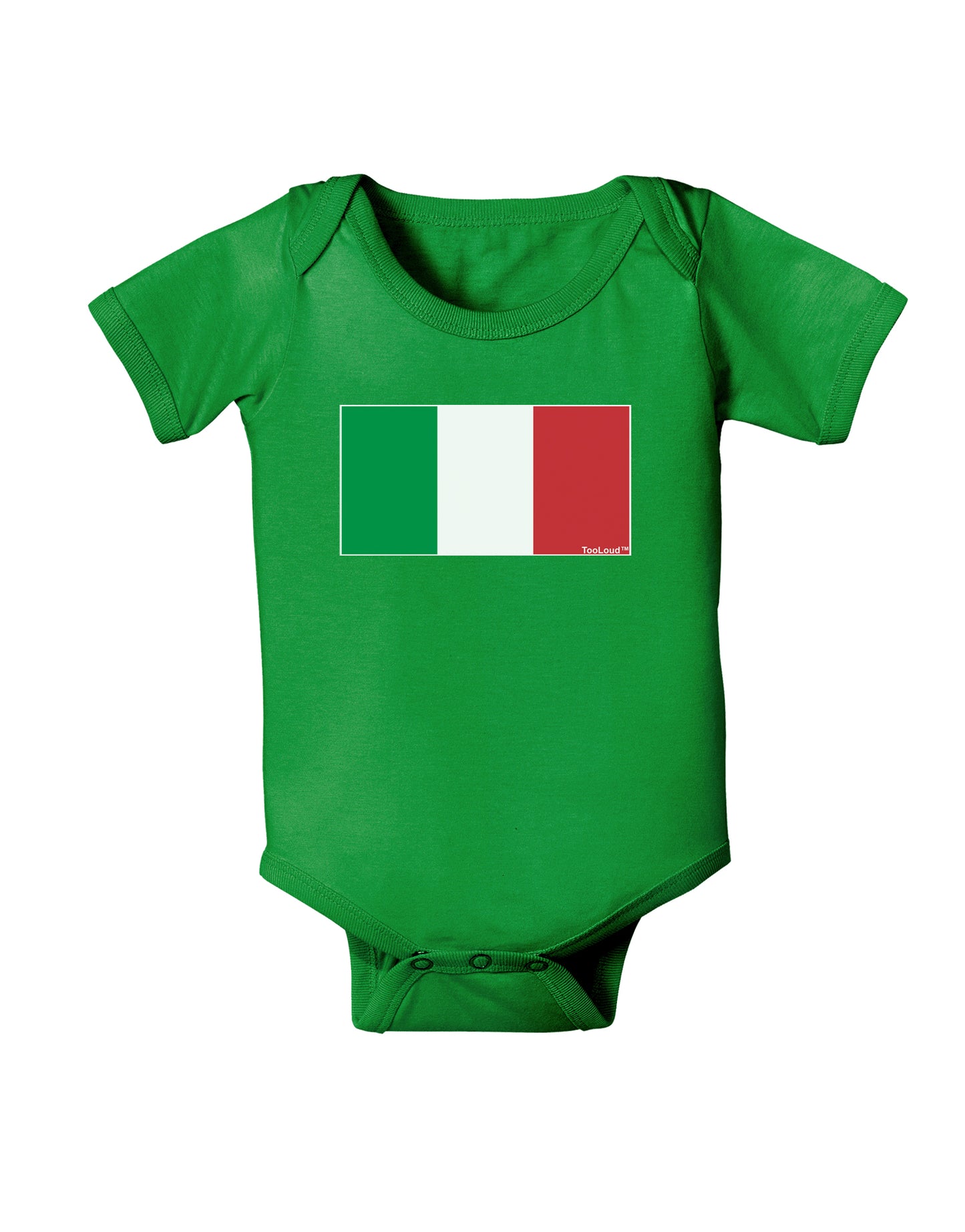 Italian Flag - Italy Baby Bodysuit Dark by TooLoud-Baby Romper-TooLoud-Clover-Green-06-Months-Davson Sales