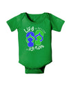 Life is Better in Flip Flops - Blue and Green Baby Bodysuit Dark-Baby Romper-TooLoud-Clover-Green-06-Months-Davson Sales